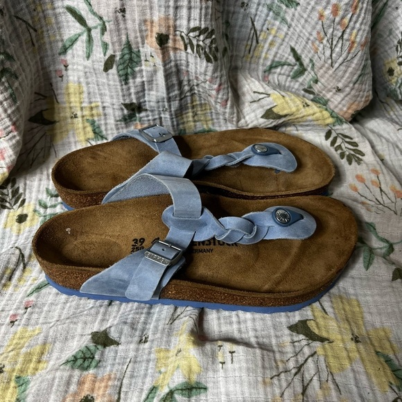 Birkenstock Sky Blue Braided Gizeh Sandals Women’s Size EU 39 US 8/8.5 - Picture 2 of 7